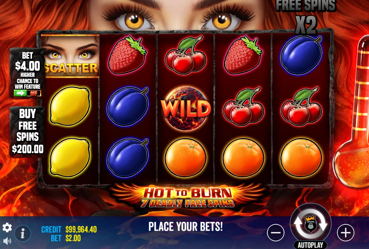 Hot to Burn 7 Deadly Free Spins demo